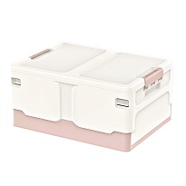 Ящик пластиковый складной белый, дно розовое, 480х360х240 мм в Муроме Ящик пластиковый складной белый, дно розовое, 480х360х240 мм в Муроме