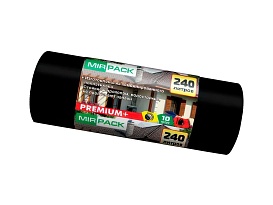 Мешки для мусора 240 л, ароматизированные, черные, в рулоне 10 шт., ПВД 45 мкм, 1300х930 мм, PREMIUM+, 24010830 в Муроме Мешки для мусора 240 л, ароматизированные, черные, в рулоне 10 шт., ПВД 45 мкм, 1300х930 мм, PREMIUM+, 24010830 в Муроме