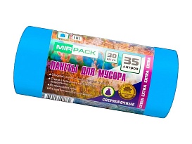 Мешки для мусора 35 л, ароматизированные, синие, в рулоне 30 шт., ПНД, 12 мкм, 640х500 мм, EXTRA, 3530661 в Муроме