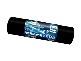 Мешки для мусора 180 л, ароматизированные, черные, в рулоне 10 шт., ПВД, 30 мкм, 1100х930 мм, PROFESSIONAL, 1801044 в Муроме