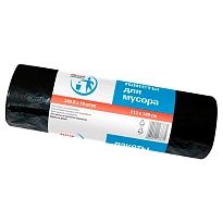 Мешки для мусора 240 л, черные, в рулоне 10 шт., ПВД 30 мкм, 1400х1120 мм, PACLAN Professional, 606336 в Муроме