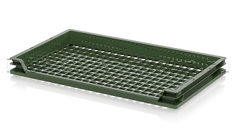 Ящик (лоток) для хлеба, овощей и фруктов трехбортный зеленый в Муроме