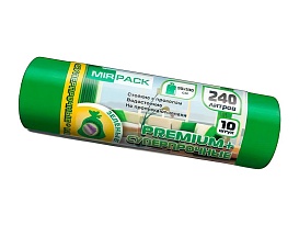 Мешки для мусора 240 л, ароматизированные, зеленые, в рулоне 10 шт., ПВД 45 мкм, 1300х930 мм, PREMIUM+, 240108301 в Муроме Мешки для мусора 240 л, ароматизированные, зеленые, в рулоне 10 шт., ПВД 45 мкм, 1300х930 мм, PREMIUM+, 240108301 в Муроме