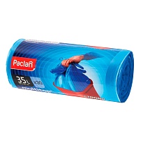 Мешки для мусора 35 л, с ушками, синие, в рулоне 30 шт., ПНД, 10,5 мкм, 640х500 мм, PACLAN Multitop, 600819 в Муроме