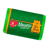 Мешки для мусора 30 л, зеленые, в рулоне 90 шт., ПНД, 6 мкм, 560х480 мм, Comfort, М4268 в Муроме