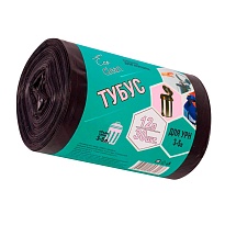 Мешки для мусора 12 л, черные, в рулоне 30 шт., ПНД, 6 мкм, 550х320 мм, Концепция Быта Tubus, 604936 в Муроме
