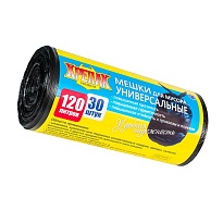 Мешки для мусора 120 л, черные, в рулоне 30 шт., ПНД, 15 мкм, 1100х700 мм, Крепак, 4607075710122 в Муроме Мешки для мусора 120 л, черные, в рулоне 30 шт., ПНД, 15 мкм, 1100х700 мм, Крепак, 4607075710122 в Муроме