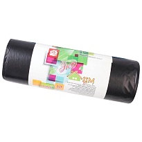 Мешки для мусора 220 л, черные, в рулоне 10 шт., ПВД, 29 мкм, 1100х830 мм, Концепция Быта ЭкоДом, 604924 в Муроме