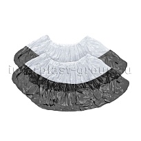 Бахилы бело-черные 1000 шт (500 пар), 48 мкм, двойная подошва, с одной резинкой, Эконом+ в Муроме Бахилы бело-черные 1000 шт (500 пар), 48 мкм, двойная подошва, с одной резинкой, Эконом+ в Муроме