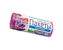 Мешки для мусора 30 л, ароматизированные, Лаванда, сиреневые, в рулоне 20 шт., ПНД, 9 мкм, 560х530 мм, GRIFON Aroma, 101-020 La в Муроме