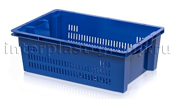 Ящик универсальный для овощей, фруктов и хлеба перфорированный синий в Муроме