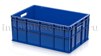 Ящик для молока, мяса, овощей и фруктов сплошной синий в Муроме