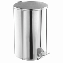 Ведро для мусора с педалью, усиленное, ТИТАН, 10 л, кольцо под мешок, нержавеющая сталь, хром в Муроме Ведро для мусора с педалью, усиленное, ТИТАН, 10 л, кольцо под мешок, нержавеющая сталь, хром в Муроме