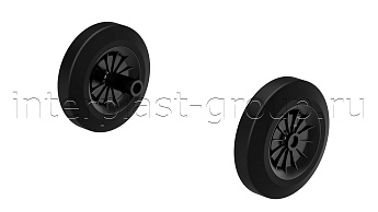 Комплект колес для контейнера 120 л.  черный в Муроме
